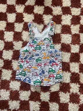 Vintage Kids Car Print Shortall - Multi Color